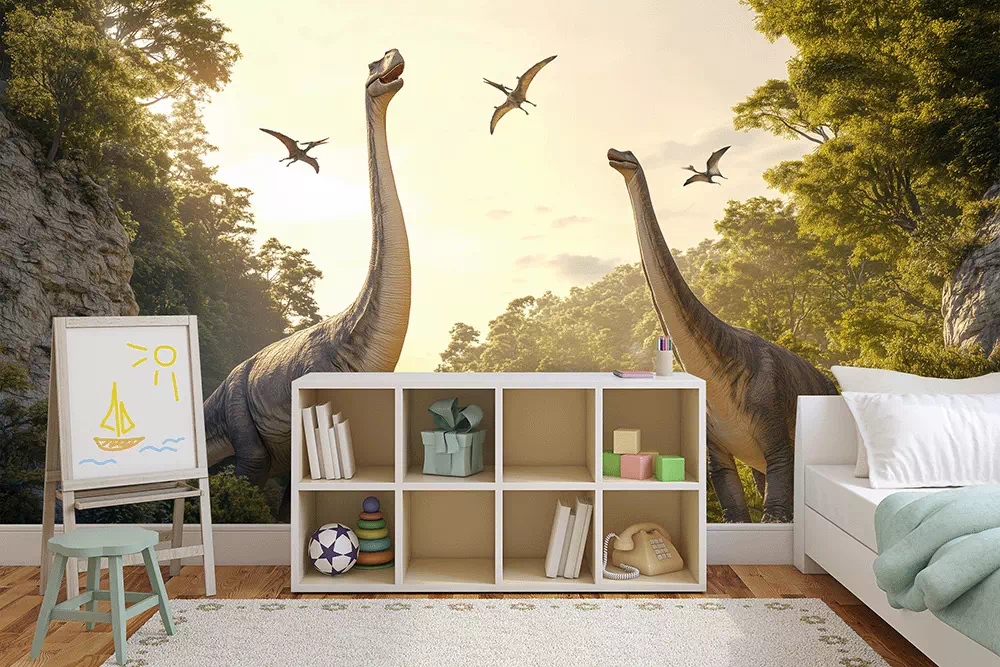 tapeta dinozaury do pokoju dziecka